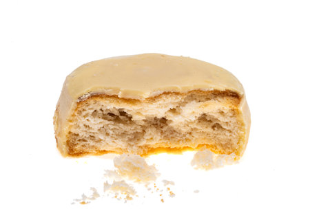 Shortbread (Polvoron) isolated on white backgroundの写真素材