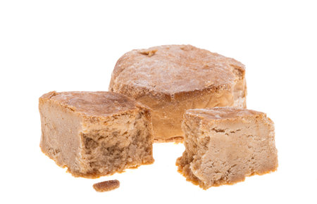 Shortbread (Polvoron) isolated on white backgroundの写真素材