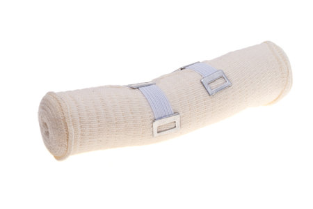 elastic bandage isolated on white backgroundの写真素材