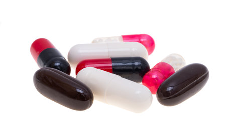 pills isolated on white background