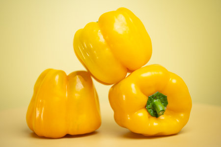 bell pepper on a yellow background