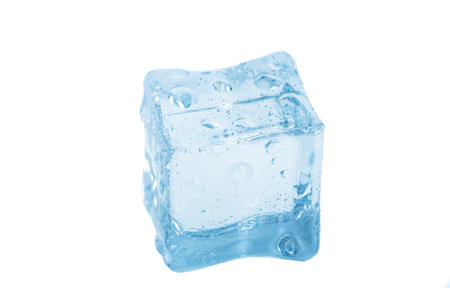 ice cubes isolated on white backgroundの写真素材