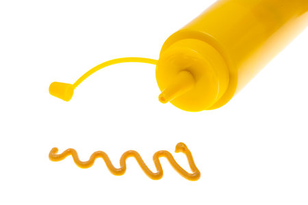 mustard isolated on white backgroundの写真素材