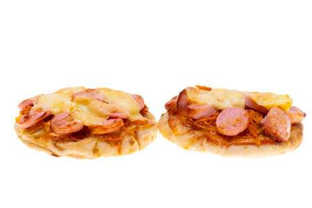 sausage isolated on white backgroundの写真素材