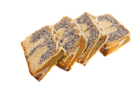 biscuit roll isolated on white backgroundの写真素材