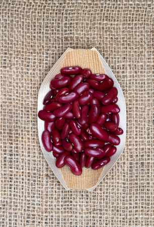 haricot beans on burlap