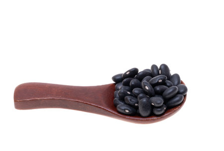 black beans isolated on white background