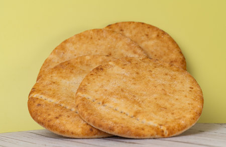 Greek pita bread close up