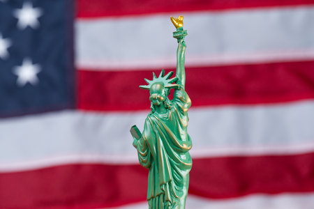 american flag video with statue of liberty close up