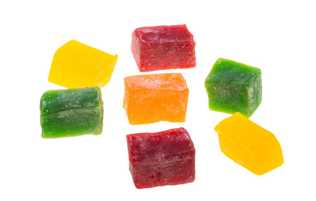 Turkish delight isolated on white backgroundの写真素材