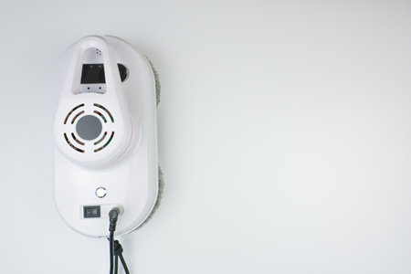 This modern air purifier is designed specifically to effortlessly enhance the overall quality of indoor airの写真素材