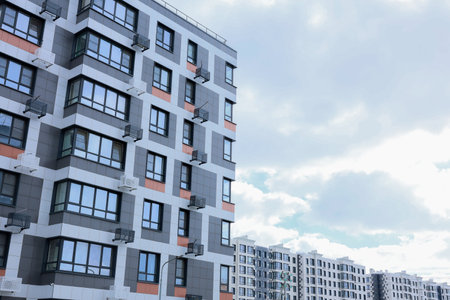 This modern and contemporary residential building vividly showcases numerous urban design elements...