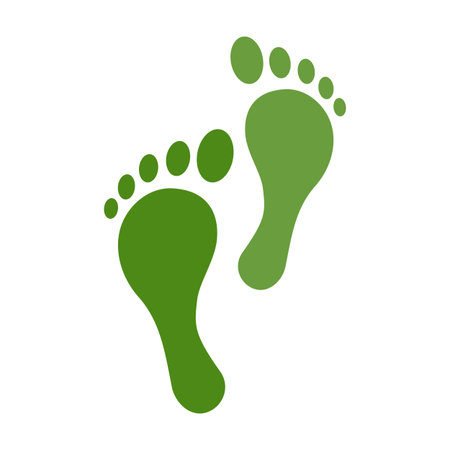 Carbon neutral footprint, vector label designのイラスト素材