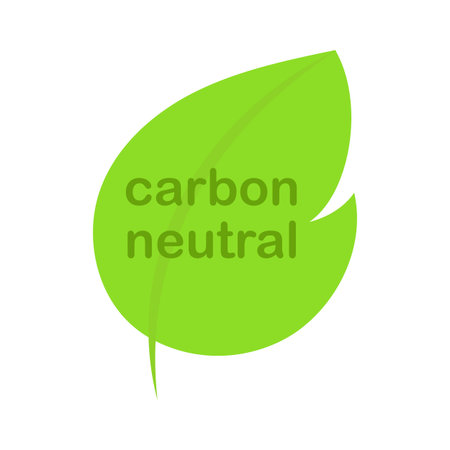 CO2 neutral stamp - carbon emissions freeのイラスト素材