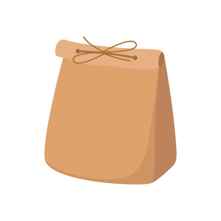 Paper eco bag. Vector. Ecology concept, recyclingのイラスト素材