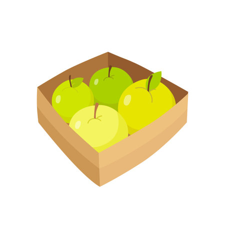 Fruits in eco-packaging, eco container. Recyclingのイラスト素材