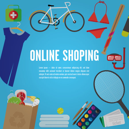 layout template purchase in the online store.のイラスト素材