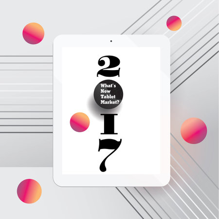 Tablet on the grey background. Vector illustration.のイラスト素材