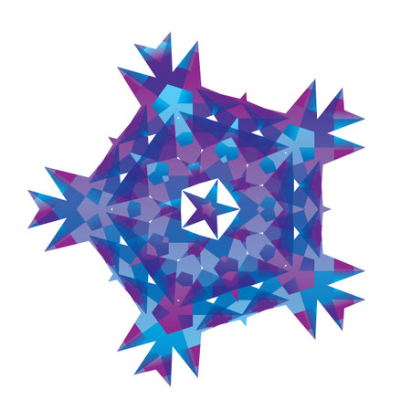 Abstract geometric snowflake pattern.のイラスト素材