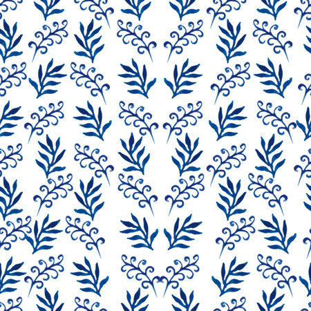 pattern of the branches of watercolorのイラスト素材