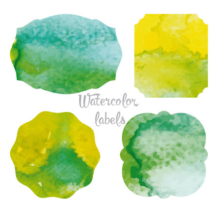 Set watercolor formsのイラスト素材