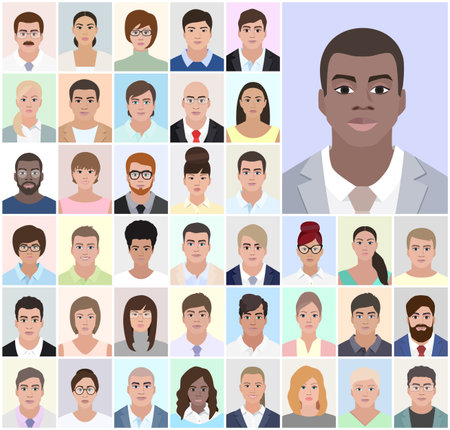Portrait of African men, business people, and employees.のイラスト素材