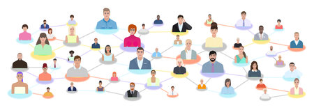 Relationship contemporary people, object, vector illustrationのイラスト素材