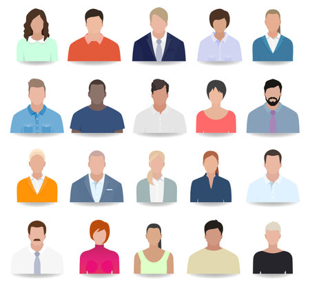 People icons vector illustration on white background.のイラスト素材