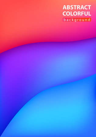Abstract background of three-dimensional colorful wave, vector illustrationのイラスト素材