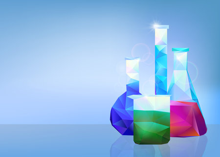 Chemical analysis test medicine vector illustrationのイラスト素材