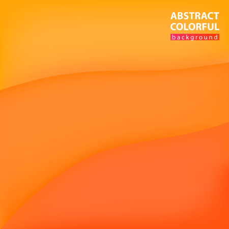 Bright yellow orange background, volume, wave vector illustrationのイラスト素材