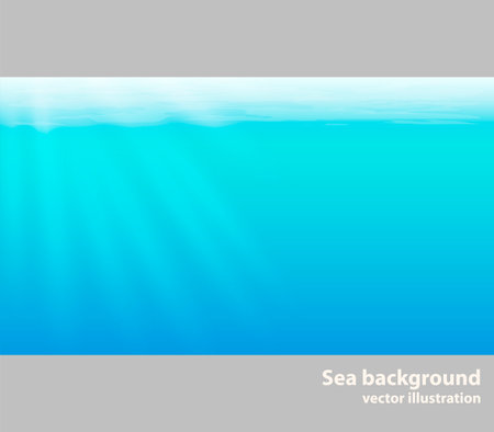 Sea background, water vector illustrationのイラスト素材