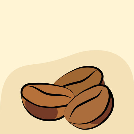 coffee beans background vector illustrationのイラスト素材