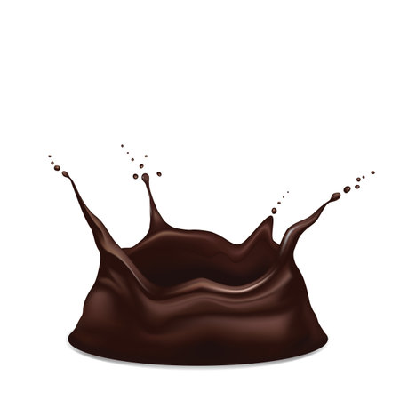 Chocolate pattern, splash dip in chocolate, vector illustrationのイラスト素材