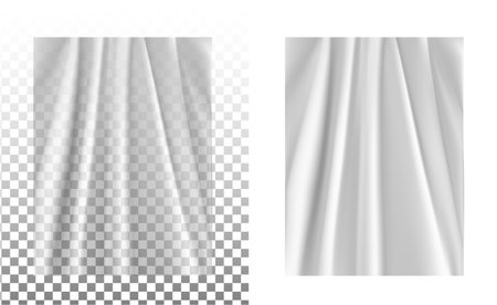 White transparent plastic wrapper.のイラスト素材