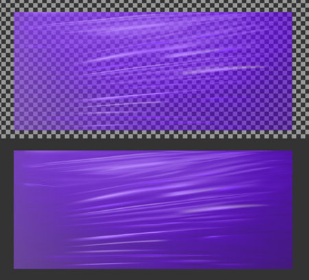 Realistic transparent plastic wrapper.のイラスト素材