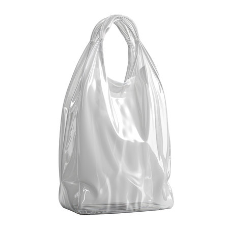 Plastic bag isolated on white background.の素材