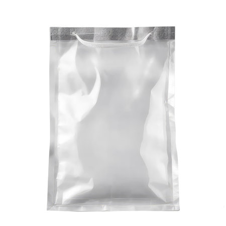 Plastic zipper bag isolated on white background.の素材