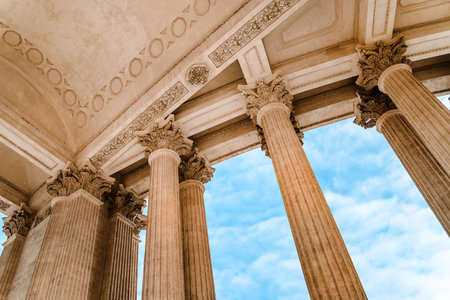 Old columns of the Kazan Cathedral in St. Petersburg