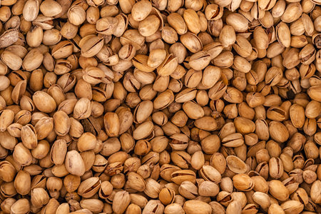 Background of pistachios in a shell