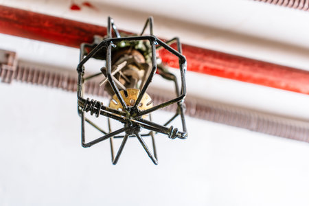 Water-spraying fire extinguishing system automatic fire extinguishing mechanism in the warehouse...