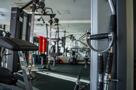 Gym with exercise equipment