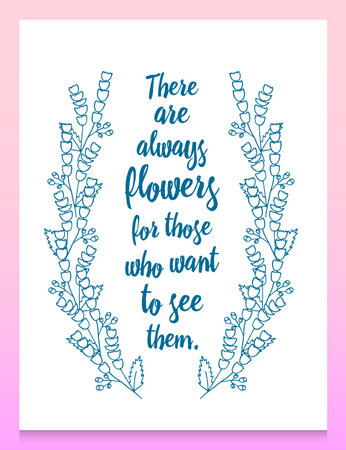 Leaves of flowers. Vector set. Cute Floral collection, hand drawn watercolor. Wedding or greeting cards. Romantic design. Engraved vintage style. branches in nature. card with quote.のイラスト素材