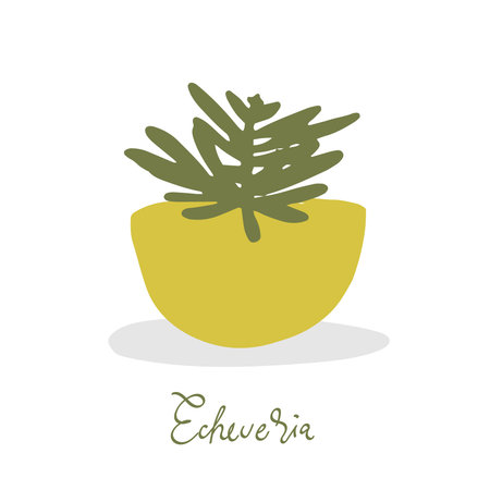 Urban jungle, trendy home decor with plant in handing pots handrawn in vector flat doodly cartoon styleのイラスト素材