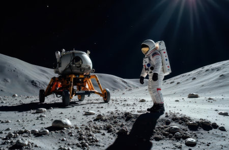 A bang descended on the moonの素材