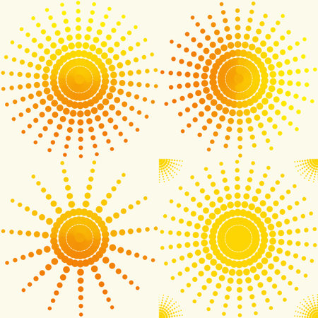 sun set pattern summer vector illustrationのイラスト素材