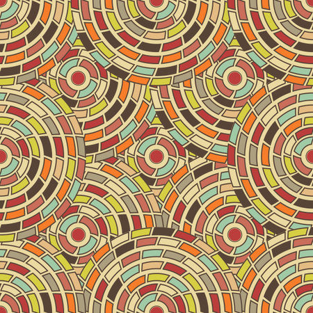 seamless pattern circles kaleidoscopes - vector illustrationのイラスト素材