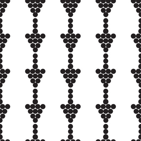 ornament seamless shape from black circles vector illustrationのイラスト素材