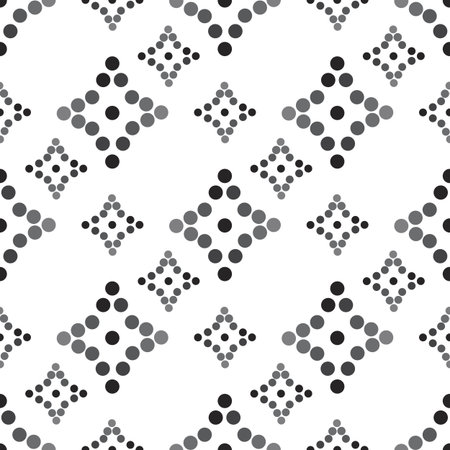 seamless diamond patterned diagonally black and white  vector illustrationのイラスト素材
