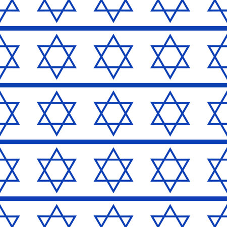 seamless pattern with symbols of the Israeli - vector illustrationのイラスト素材
